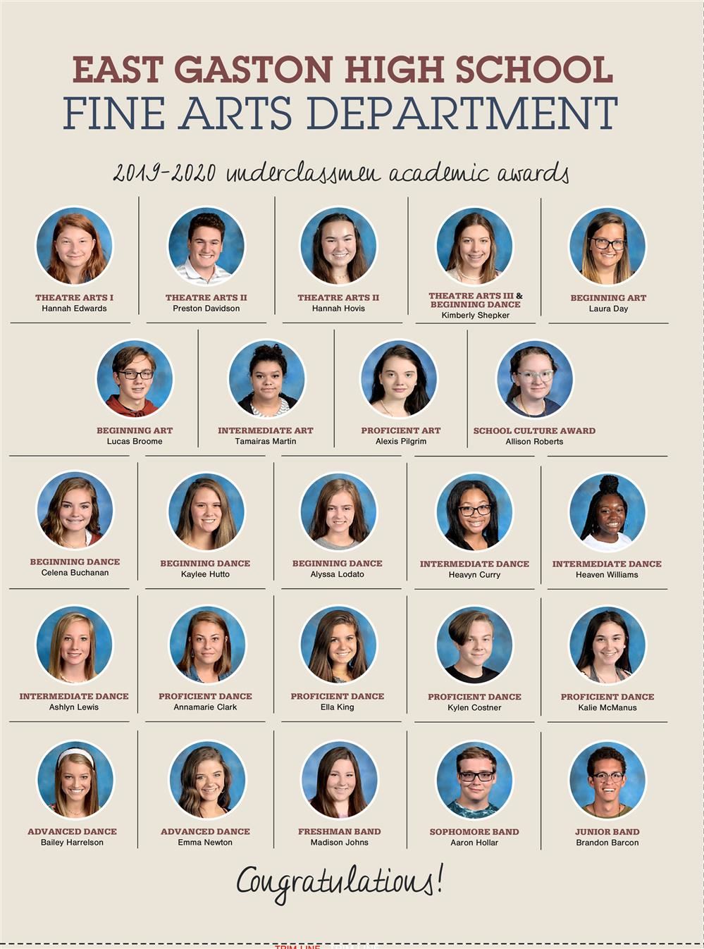 Academic Awards - Fine Arts